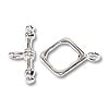 Square Toggle Clasp 14mm Sterling Silver (Set)