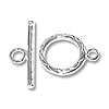Scroll Pattern Toggle Clasp 14mm Sterling Silver (Set)