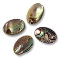 Beads Abalone Ovals 12x8mm (4-Pcs)