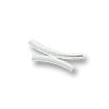 Curved Double Tube 13x1.5mm Sterling Silver (2-Pcs)