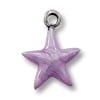 Charm - Purple Star 11mm Pewter Antique Silver Plated (1-Pc)