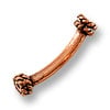 Curved Tube Copper Bead 2.5x22mm  with Double Rope Edge (1-Pc)