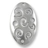 Connector Swirl Oval 20x12mm Sterling Silver (1-Pc)