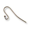Fish Hook Ear Wires 24mm Antique Brass Plated (4-Pcs)