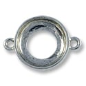 Cosmic Ring Setting 2-Loop 14mm Pewter Antique Silver Plated (1-Pc)