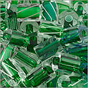 Cane Glass Beads - Green Mix (Ounce)