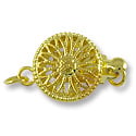 Clasp - Filigree 12mm Base Metal Gold Plated (1-Pc)