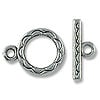 12mm Silver Plated Toggle Clasp (1-Pc)