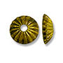 Bead Cap - Corrugated 5mm Base Metal Antique Brass Plated (10-Pcs)