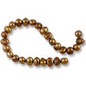 Freshwater Potato Pearl Nugget Antique Satin Gold 8-9mm (16