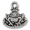 TierraCast Charm - Frog Prince 15x17mm Pewter Antique Silver Plated (1-Pc)