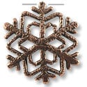 Snow Flake Pewter Pendant 32x33mm Antique Copper Plated (6-Pcs)