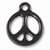 TierraCast Charm - Peace Sign 15mm Pewter Gunmetal Plated (1-Pc)