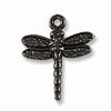 TierraCast Charm - Dragonfly 16mm Pewter Gunmetal Plated (1-Pc)
