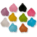Resin Trumpet Flower Beads 12mm Assorted Colors (1/2 ounce bag)