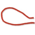 French White Heart Red/Orange Beads 3.5-4mm (20