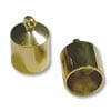 End Cap with Loop 13x8mm Gold Plated (2-Pcs)