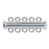 Sterling Silver Five Strand Plunger Clasp 32x12mm (1-Pc)