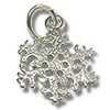 Snowflake Charm - Small 11x13mm Sterling Silver (1-Pc)