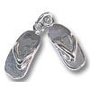 Sterling Silver Flip Flop Charm (1-Pc)