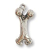 Charm - Dog Bone 17x9mm Pewter Antique Silver Plated (1-Pc)
