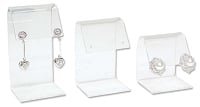 Acrylic Curved Top Earring Display 3 Piece Set