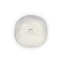 Bone Saucer Bead 19x6mm White (1-Pc)