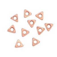 Triangle 2x6mm Copper Color Base Metal Spacer Beads (10-Pcs)