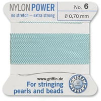 #6 Turquoise Griffin Nylon Bead Cord (2 Meters)