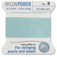 #8 Turquoise Griffin Nylon Bead Cord (2 Meters)