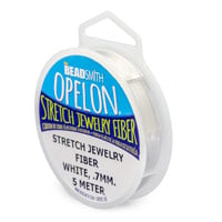 .7mm White Opelon Stretch Bead Cord (5 Meters)