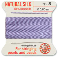 #8 Lilac Griffin Silk Bead Cord (2 Meters)