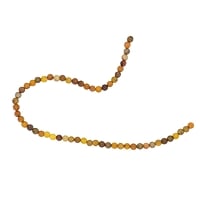 VALUED Yellow Fire Agate Round 6mm Beads (Strand)