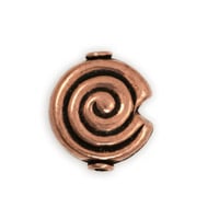 16x18mm Spiral Copper Bead (1-Pc)