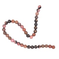 VALUED Rhodonite with Matrix Beads Natural 8mm (Strand)