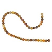 VALUED Yellow Fire Agate Round 8mm Beads (Strand)