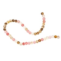 VALUED Fire Cherry Quartz Round Beads 8mm Synthetic (Strand)
