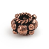 8x5mm Stacked Flower Copper Bead with Rope Edge (1-Pc)