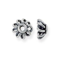 Scalloped Bead Cap 7mm Sterling Silver (1-Pc)