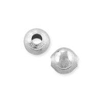 Round Bead 4mm Silver Plated (10-Pcs)