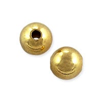 Round Bead 6mm Gold Plated (10-Pcs)