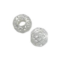 Filigree Round Beads 6mm Silver Plated (10-Pcs)