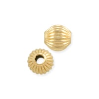 Round Corrugated Bead 4mm Gold Filled (1-Pc)