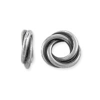 TierraCast Twisted Spacer Bead 9x2mm Pewter Antique Silver Plated (1-Pc)