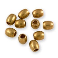 Barrel Beads 4x5mm Brass (10-Pcs)