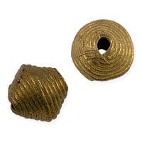 Ghana Baule Bicone Bead 11-12mm Brass/Copper (1-Pc)