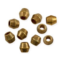 Bicone Beads 4mm Brass (10-Pcs)
