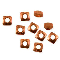 Faceted Square Heishi 3x1mm Copper (10-Pcs)