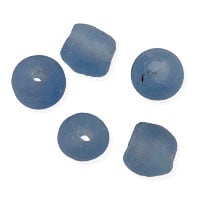 Ghana Recycled Glass Beads 10mm Light Blue (5-Pcs)
