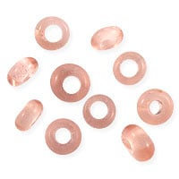 Asara Ghana Glass Beads 6x3mm Soft Pink (10-Pcs)